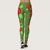 Bloemende Moss Groene Leggings (Achterkant)