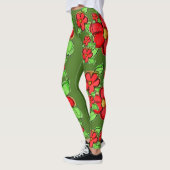 Bloemende Moss Groene Leggings (Links)
