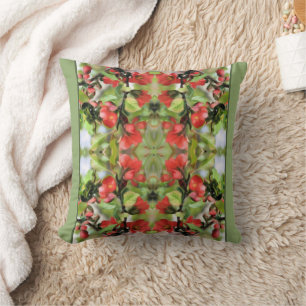 Bloemende Quince Red Blossom Abstract Kussen