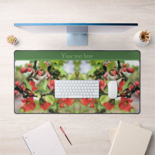 Bloemende Quince Red Blossom, gepersonaliseerd Bureaumat