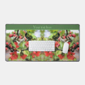 Bloemende Quince Red Blossom, gepersonaliseerd Bureaumat (Keyboard & Muis)