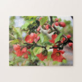 Bloemende Quince Red Blossom Legpuzzel (Horizontaal)