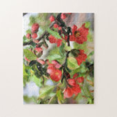 Bloemende Quince Red Blossom Legpuzzel (Verticaal)