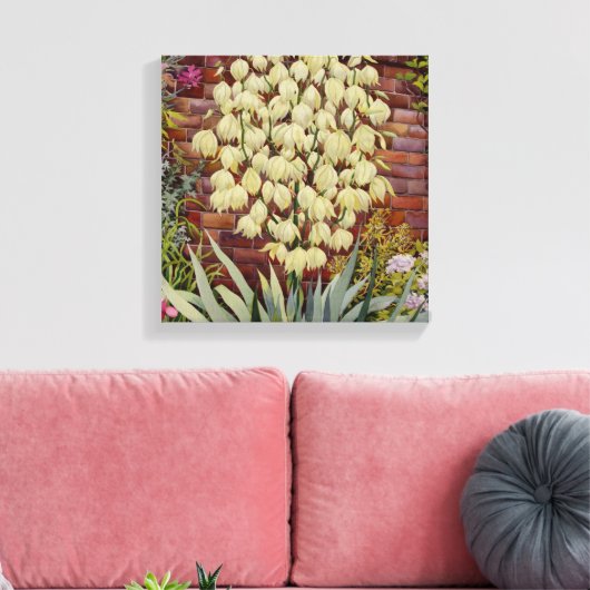 Bloemende Yucca Canvas Afdruk (Insitu (Woonkamer))