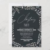 Bloemendecor | Elegante Script Kerstfeest Kaart (Voorkant)