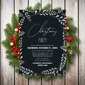 Bloemendecor | Elegante Script Kerstfeest Kaart