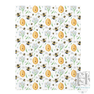 Bloemendecor Houten Bijen Scrapbook Papier