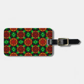 Bloemendecor Moderne Boho Elegante Abstracte Patro Bagagelabel (Voorkant horizontaal)