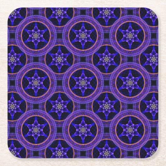 Bloemendecor Moderne Boho Elegante Abstracte Patro Kartonnen Onderzetters (Voorkant)