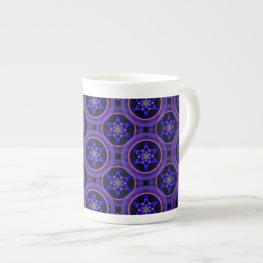 Bloemendecor Moderne Boho Elegante Abstracte Patro Porselein Kop (Voorkant rechts)