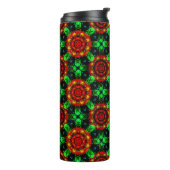 Bloemendecor Moderne Boho Elegante Abstracte Patro Thermosbeker (Gedraaid links)