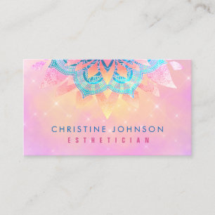 Bloemendecor pastel roze achtergrond visitekaartje