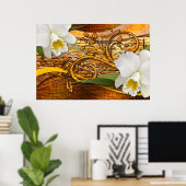 Bloemendecoratie 3 Poster (Thuiskantoor)