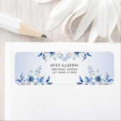 Bloemendecoratie Blauwe Bloemen Retouradres Label (Insitu)