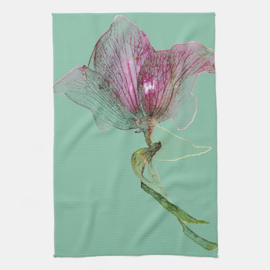 Bloemendecoratie bloemmotief theedoek (Verticaal)