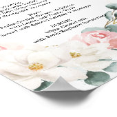 Bloemendecoratie Menu- of Barmenu Bord Poster (Hoek)