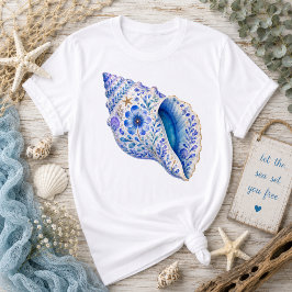 Bloemendecoratie Schelp Kunst T-shirt