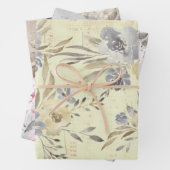  bloemendecoratief muziekblad inpakpapier vel (In situ)