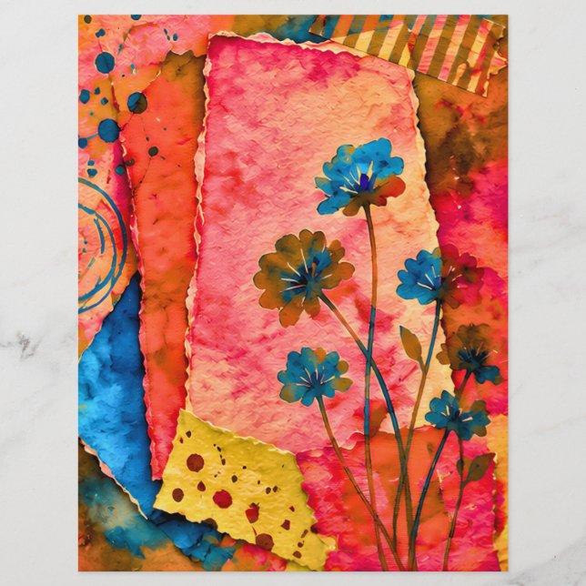 bloemendecoratiepapier 8.5x11", multifunctioneel (Voorkant)