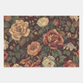 Bloemendecoupe papier set van 3 botanisch inpakpapier vel (Voorkant 3)