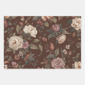 Bloemendecoupe papier set van 3 botanisch inpakpapier vel (Voorkant)