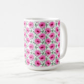 Bloemendek Rode Rozen Patroon-55501 Koffiemok (Voorkant rechts)