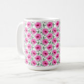 Bloemendek Rode Rozen Patroon-55501 Koffiemok (Voorkant links)