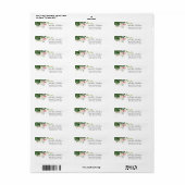 Bloemendek tropisch Retouradreslabel Etiket (Full Sheet)