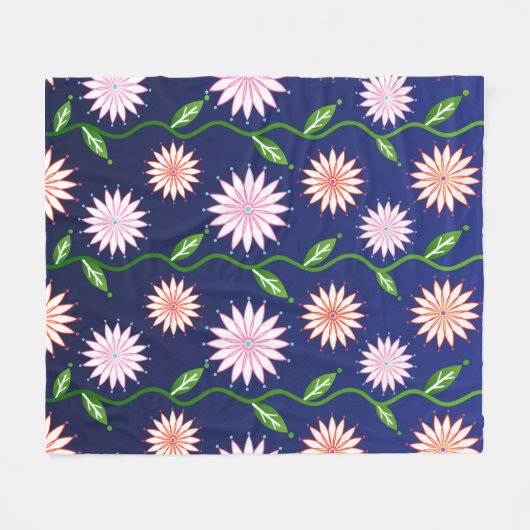 Bloemendeken van fleece deken (Voorkant (Horizontaal))