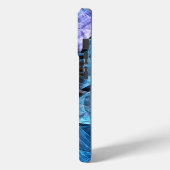 Bloemendekoratie Oranje Geel Blauw Abstracte Kunst Case-Mate iPhone Case (Achterkant / Links)