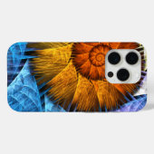 Bloemendekoratie Oranje Geel Blauw Abstracte Kunst Case-Mate iPhone Case (Achterkant (horizontaal))