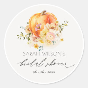 Bloemendekoratie Oranje Herfst Pompoen Bruiloft Fe Ronde Sticker