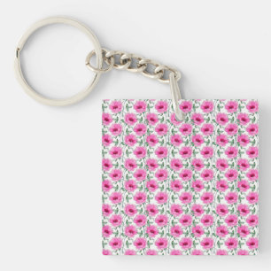 Bloemendekoratie Rode Rozen Patroon-55501 Sleutelhanger