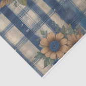 Bloemendenim Plaid Decoupage Print Tissuepapier (Detail)