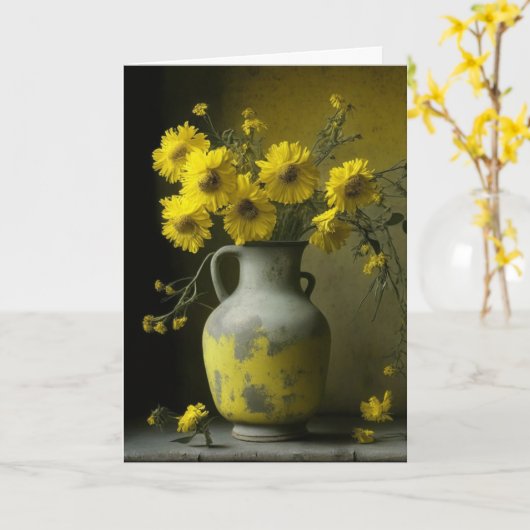  Bloemendenken van jou Kaart (Gele Bloem)