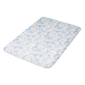 Bloemendesign boho blokprint blauwe roze meisjesac badmat (Gekanteld)