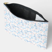 Bloemendesign boho blokprint blauwe roze meisjesac etui (Open)
