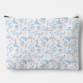 Bloemendesign boho blokprint blauwe roze meisjesac etui (Achterkant)