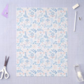 Bloemendesign boho blokprint blauwe roze meisjesac tissuepapier (Craft)