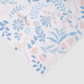 Bloemendesign boho blokprint blauwe roze meisjesac tissuepapier (Detail)