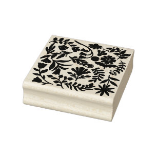 Bloemendesign boho blokprint rubberstempel