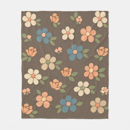 Bloemendesign fleece deken (Voorkant)