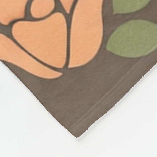 Bloemendesign fleece deken (Hoek)
