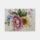 Bloemendesign geïnspireerd door porselein fleece deken (Voorkant (Horizontaal))