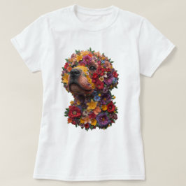 Bloemendesign Hond T-Shirt | Cute Bloem Puppy Ontw