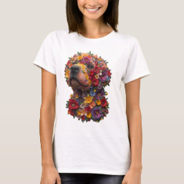 Bloemendesign Hond T-Shirt | Cute Bloem Puppy Ontw
