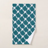 Bloemendesign in turquoise met traliewerk bad handdoek (Handdoek)