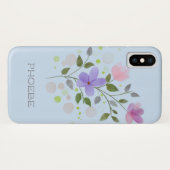 Bloemendesign met de naam Phoebe. Case-Mate iPhone Case (Achterkant (horizontaal))