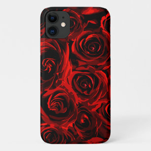 Bloemendesign met rode rozen Case-Mate iPhone case