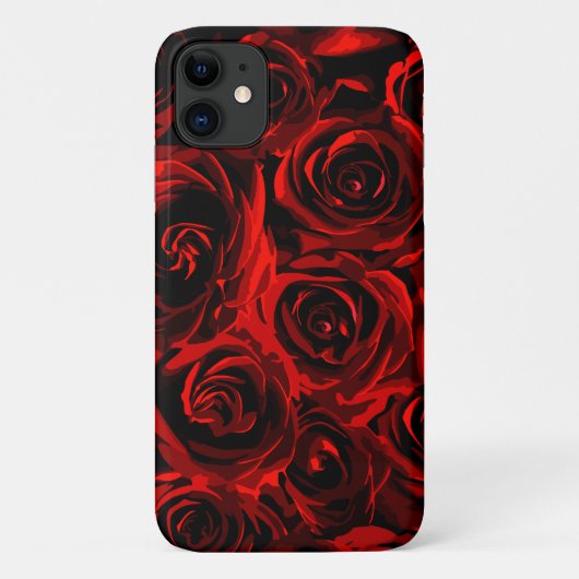 Bloemendesign met rode rozen Case-Mate iPhone case (Achterkant)